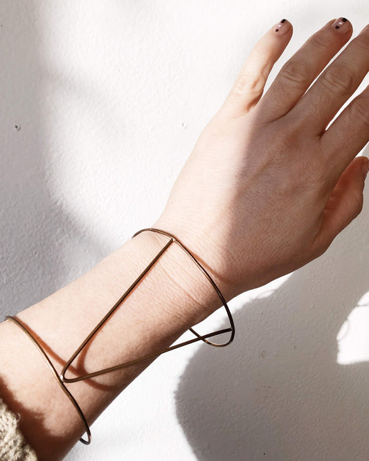 Handmade Geometric Brass Cuff