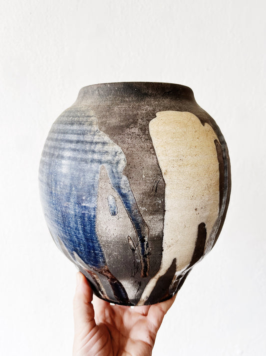 Large Vintage Raku Vessel