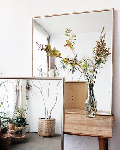 Vintage Brass Framed Mirror