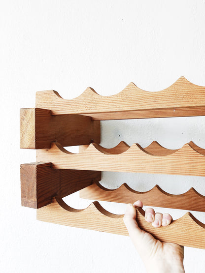 Vintage Brutalist Wine Rack