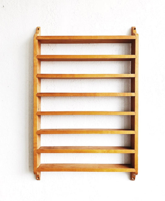 Vintage Wood Apothecary Shelf