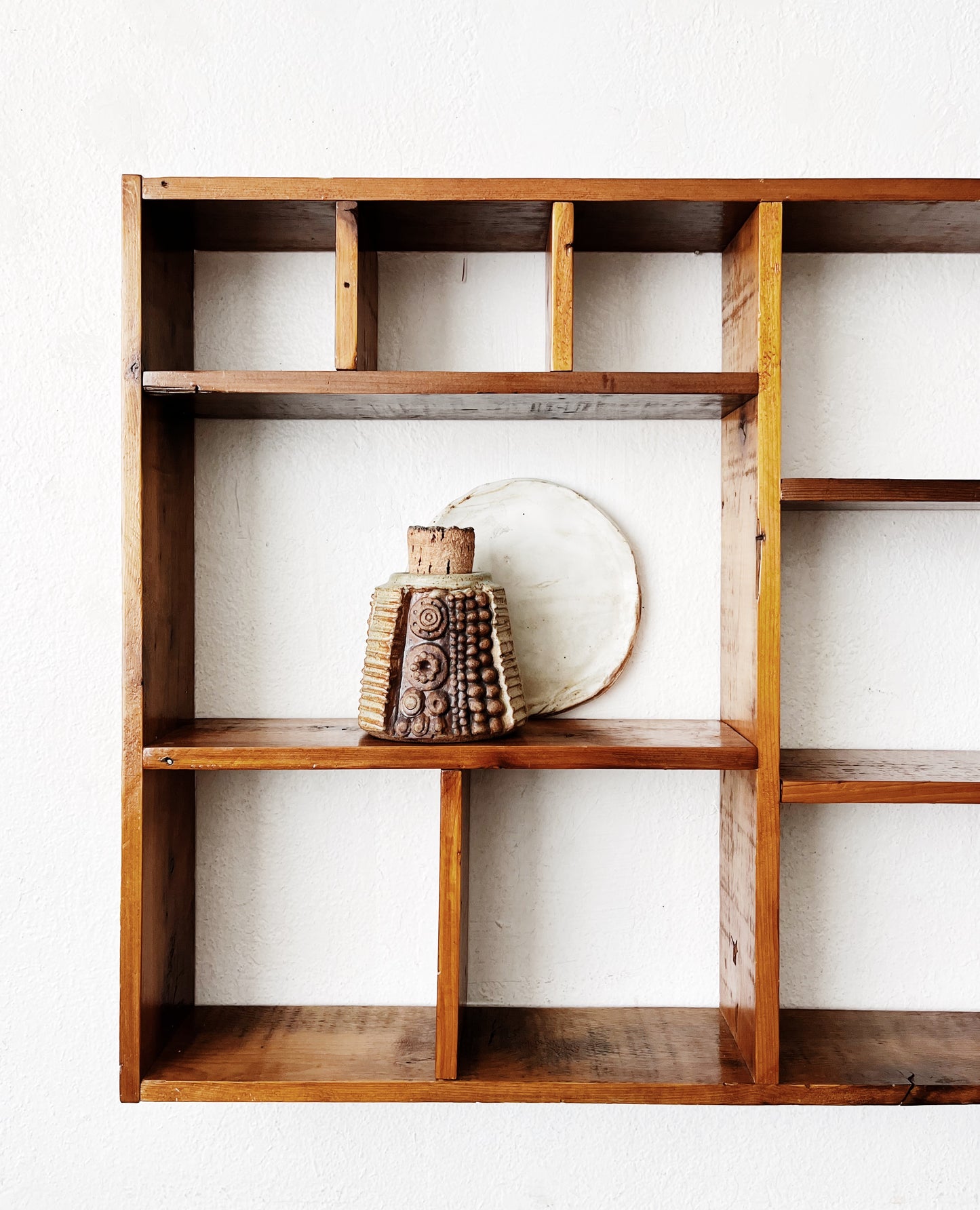 Large 1970s Handmade Cubby Shelf