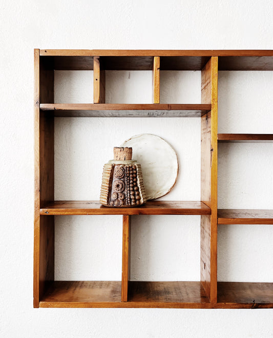 Large 1970s Handmade Cubby Shelf