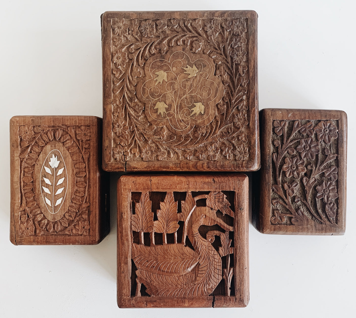 Vintage Carved Wood Box