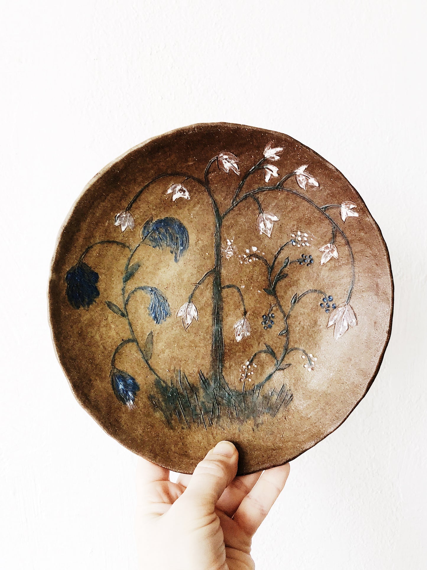 Vintage Painted Clay Plate
