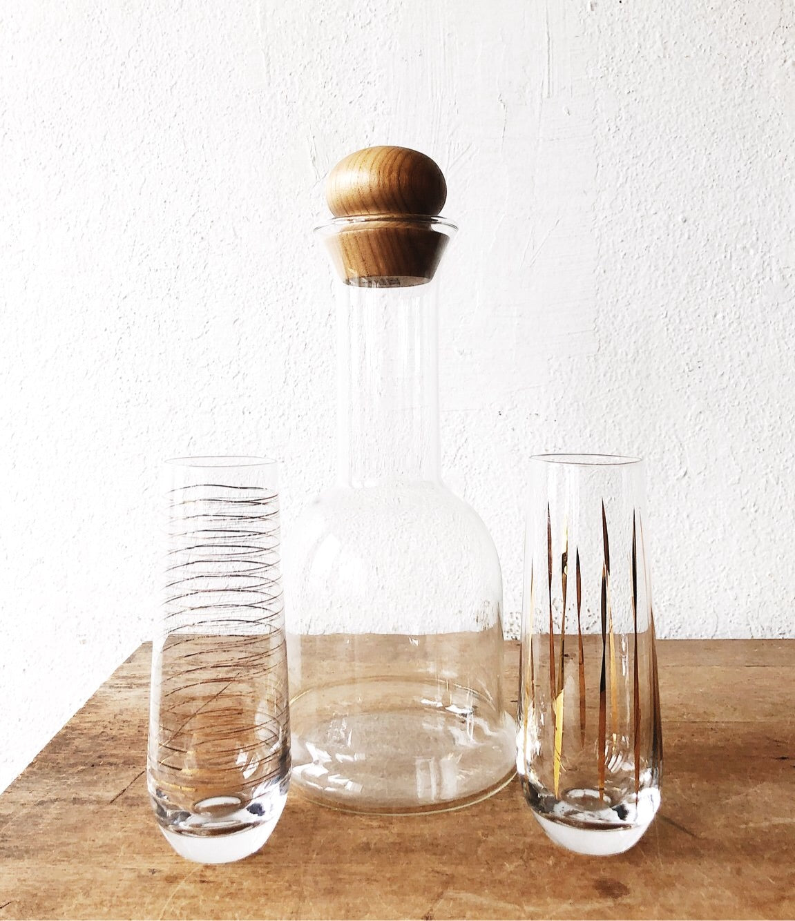 Vintage Dansk Decanter and Glasses
