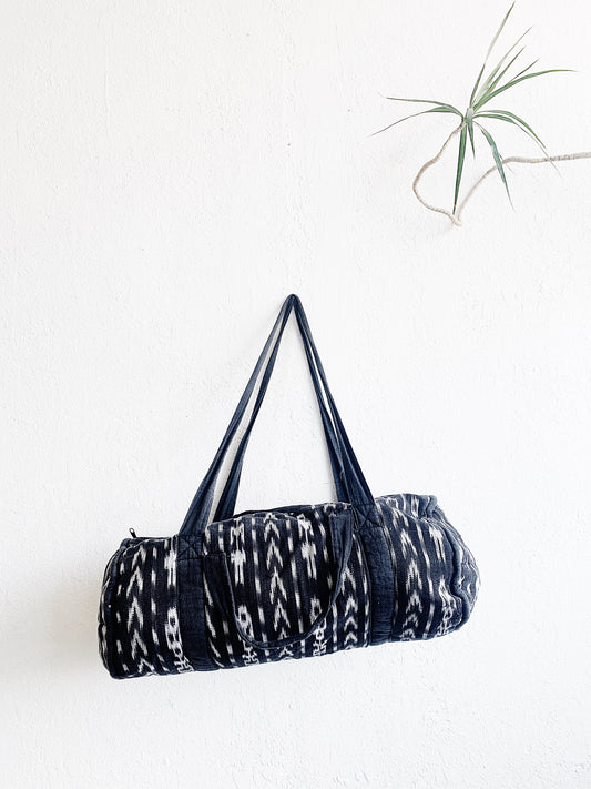 Vintage Cotton Ikat Duffle Bag