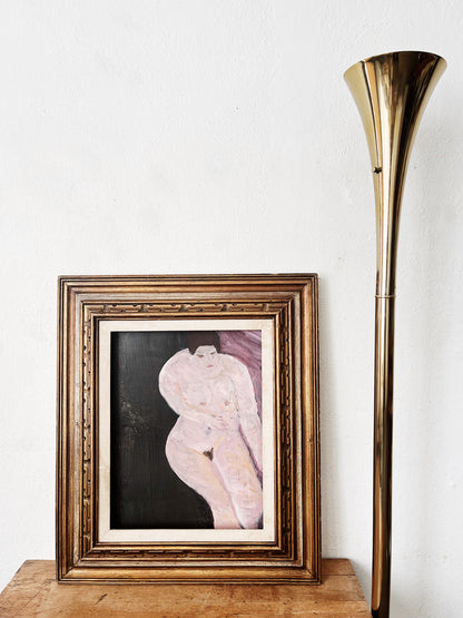 Large Mid Century Carved Wood Frame