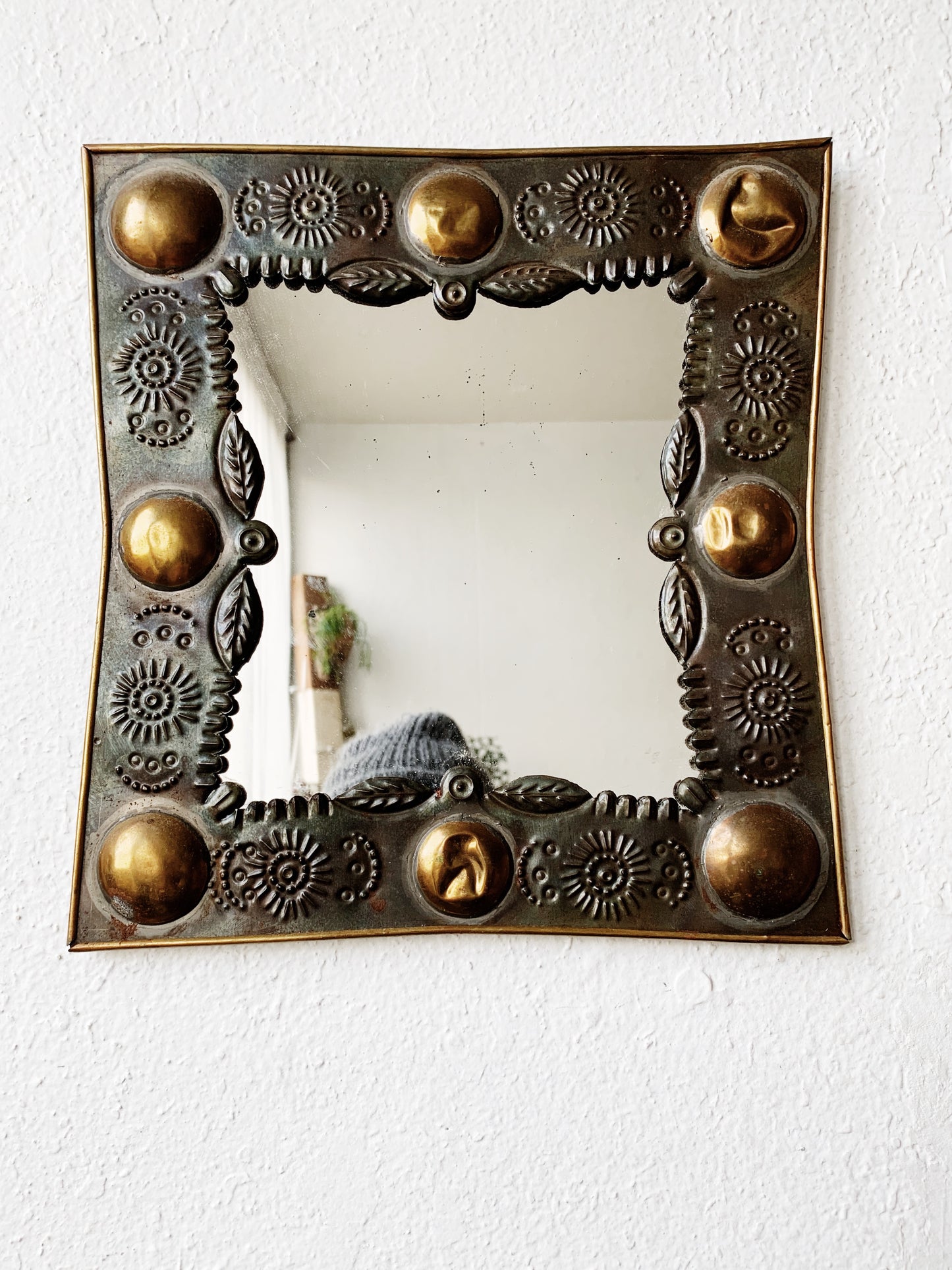 Pressed Tin Mirror Mexico