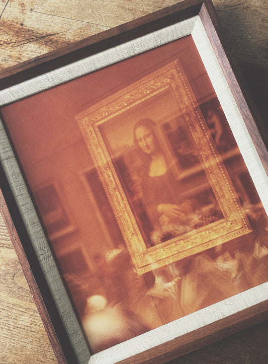 Vintage Framed Photo Mona Lisa