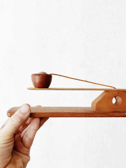 Handmade Vintage Cup and Ball Game