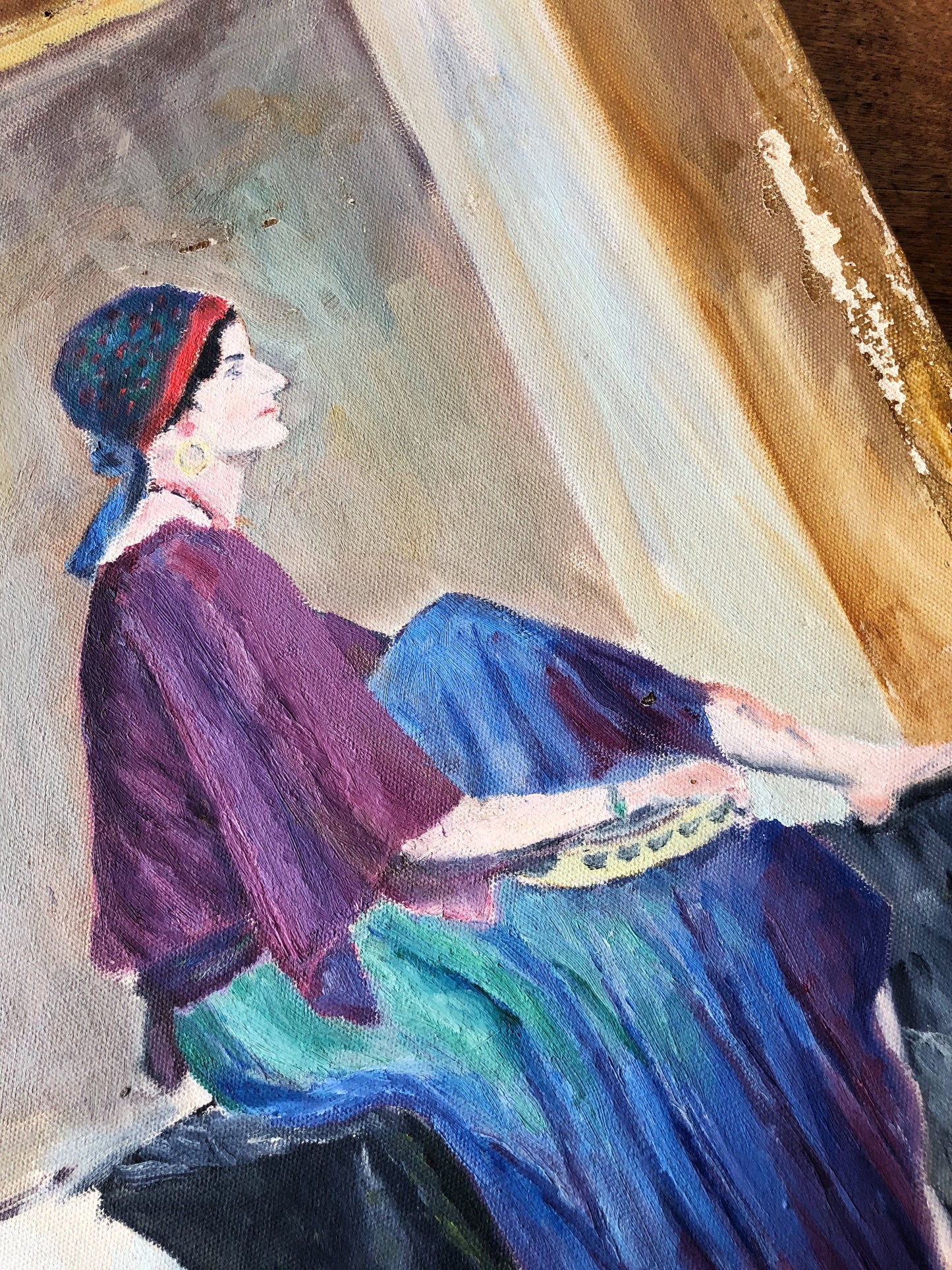 Original Vintage Portrait Painting
