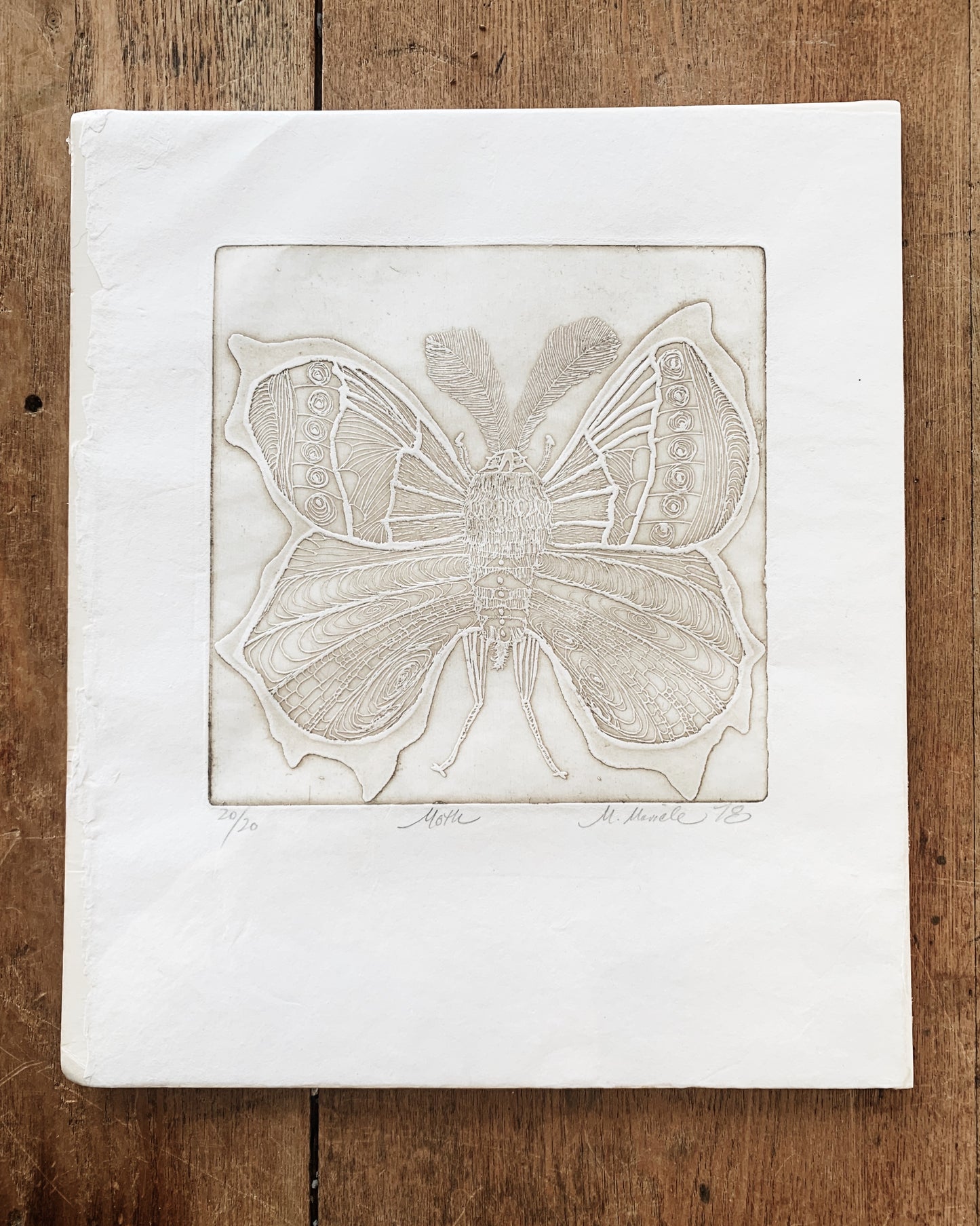 Original Signed Vintage Etching Marilyn Maricle