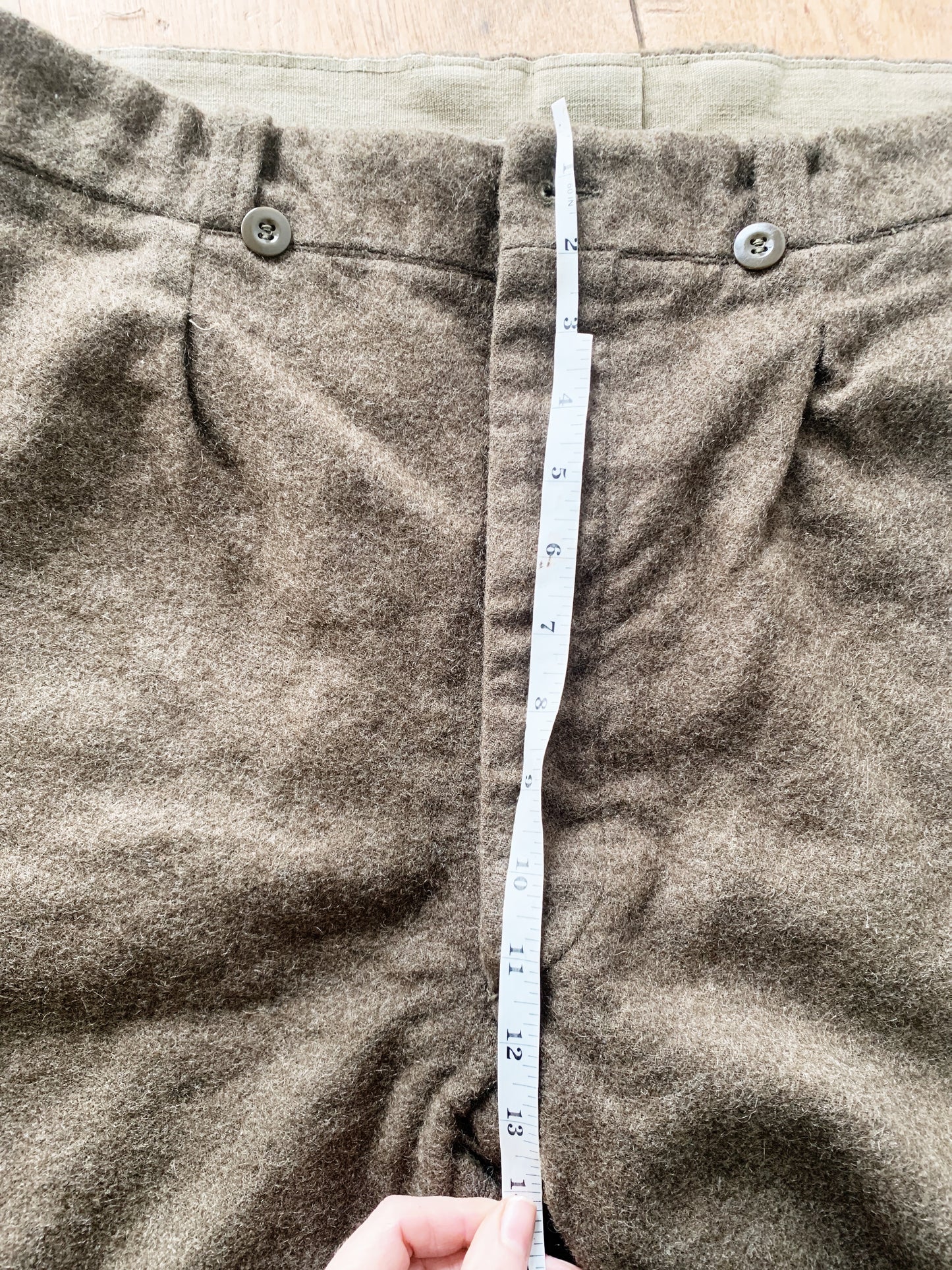1960’s Button Fly Military Issue Wool Trousers