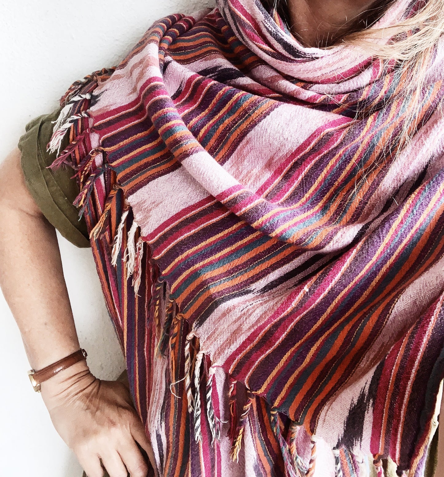 Vintage Cotton Ikat Textile