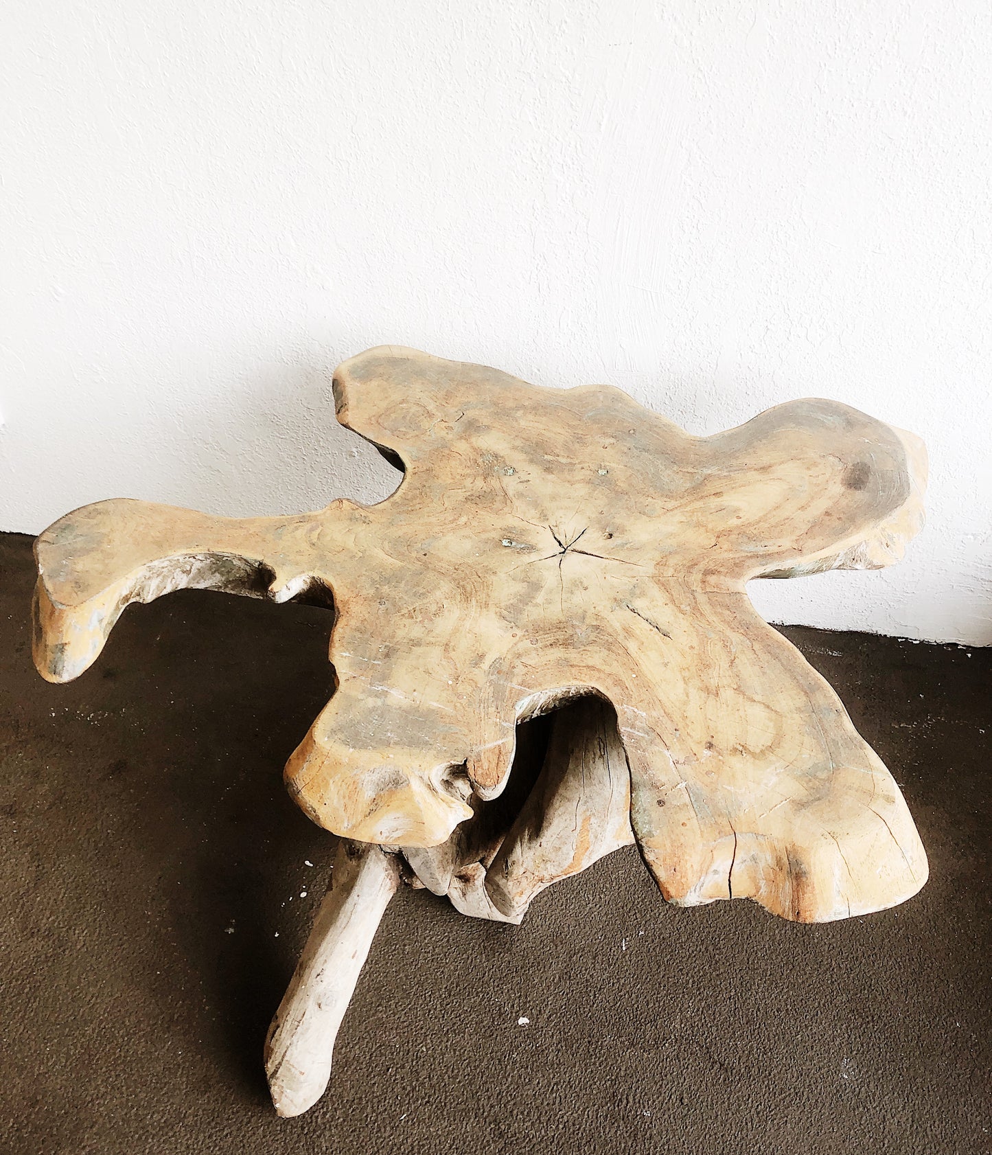 Vintage Driftwood Stump Table
