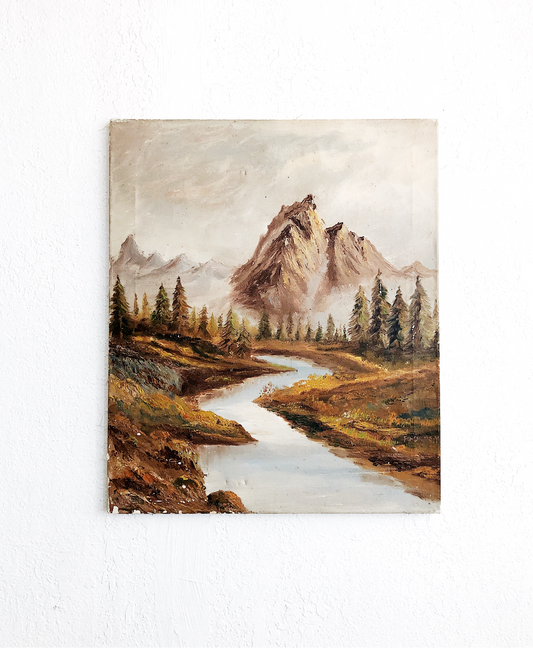 Antique Landscape Oil Painting