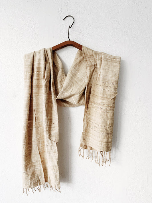 Woven Raw Silk Scarf
