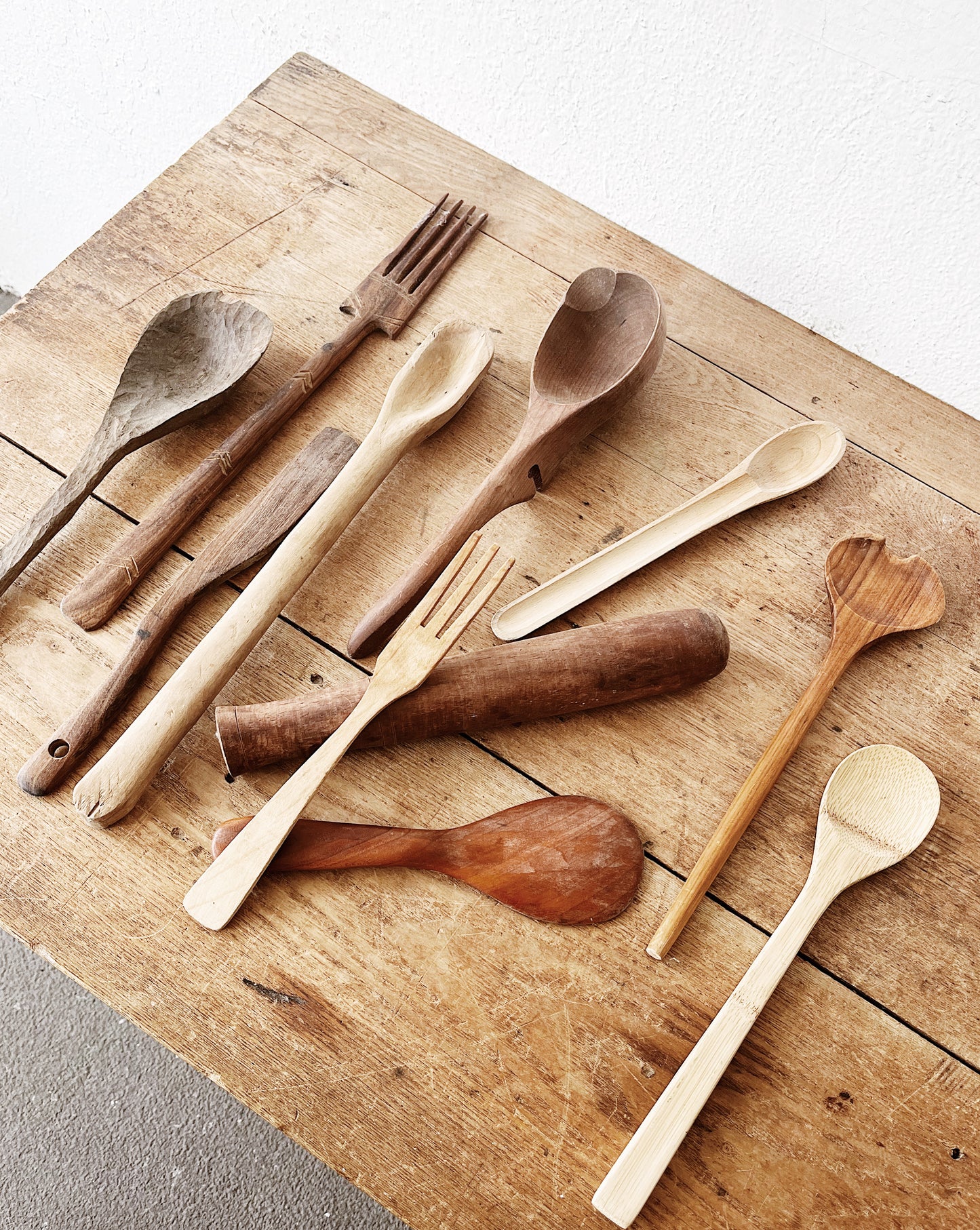 Primitive Wooden Utensil Collection