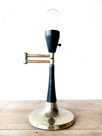 Mid Century Swing Arm Brass Lamp