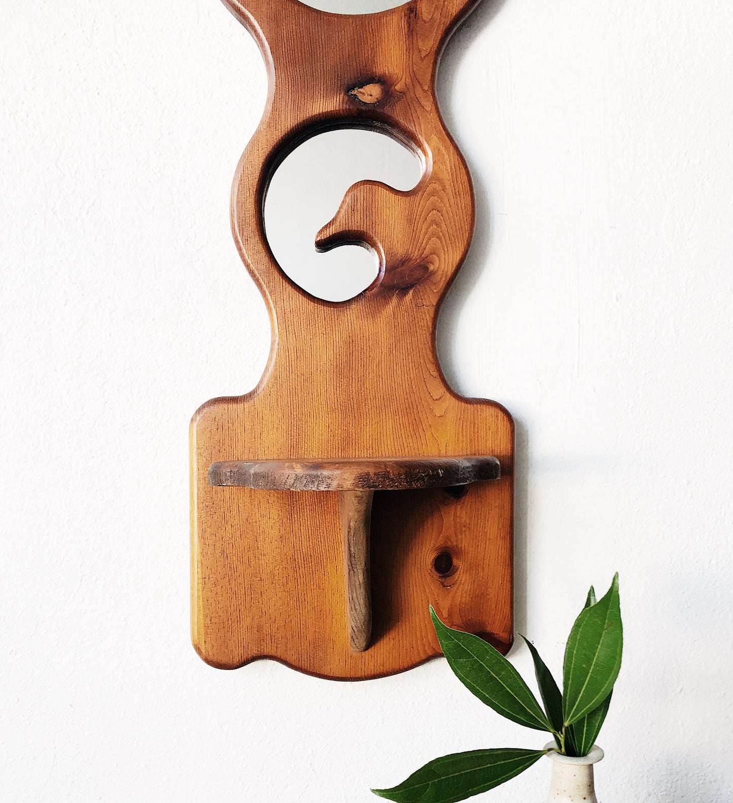 Long Vintage Abstract Mirror Shelf