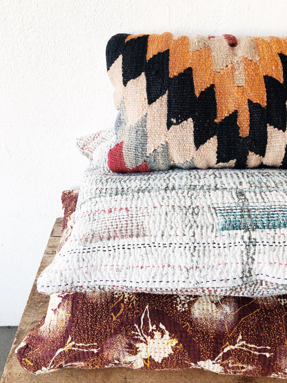 Vintage Kantha Quilt Pillow Cover