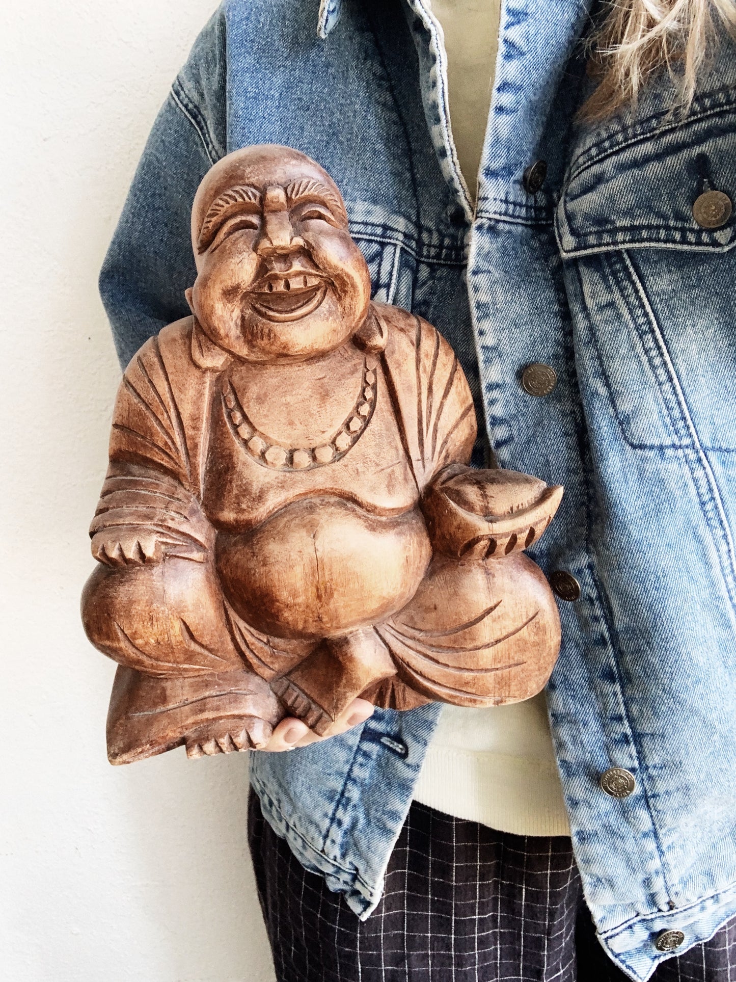 Large Carved Laughing Buddha Indonesia