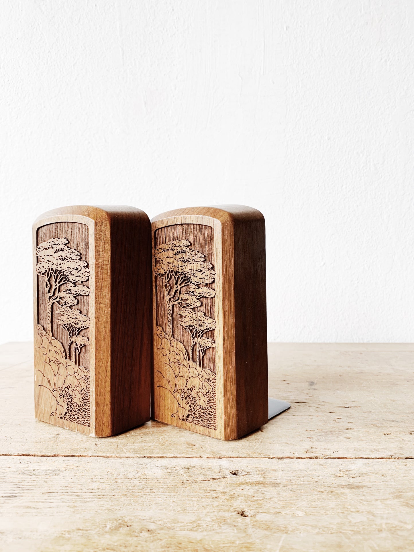 Vintage Cypress Bookends