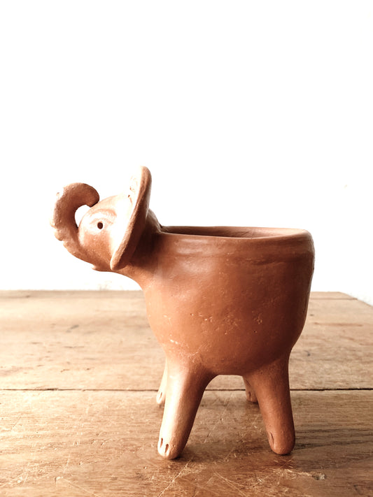 Clay Elephant planter