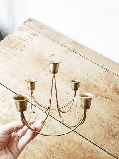 Vintage Mid Century Brass Candelabra