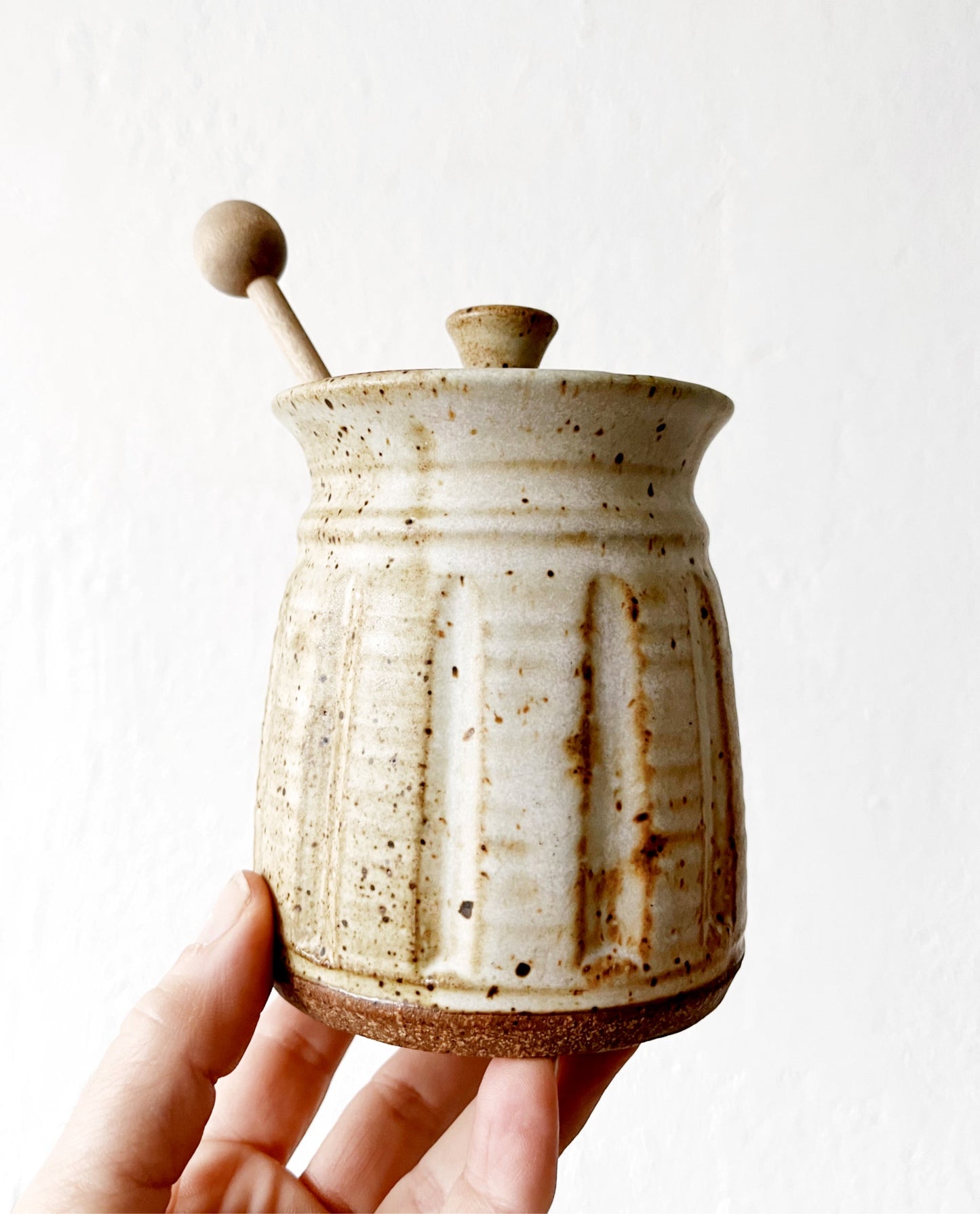 Vintage Stoneware Honey Pot