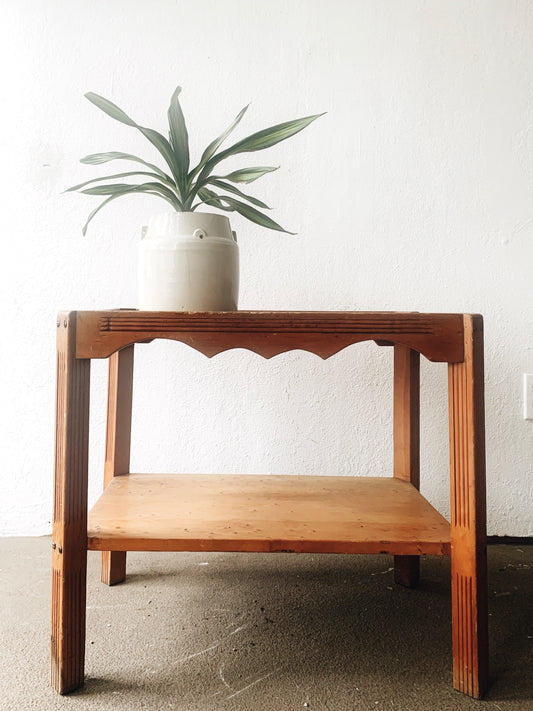 Vintage Wood Side Table