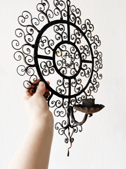 Vintage Mandala Candle Sconce