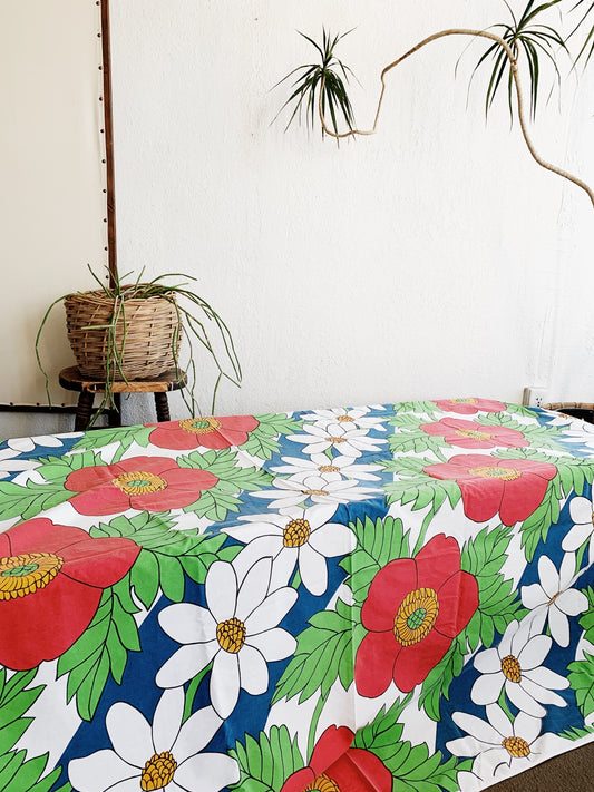 Soft Vintage Floral Full Size Flat Sheet