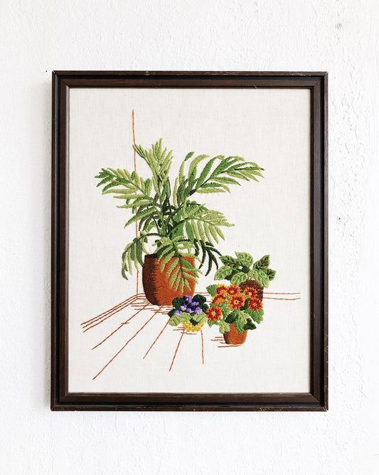 Vintage Houseplant Embroidery