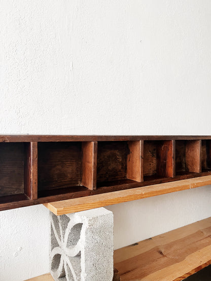 Primitive Cubby Shelf