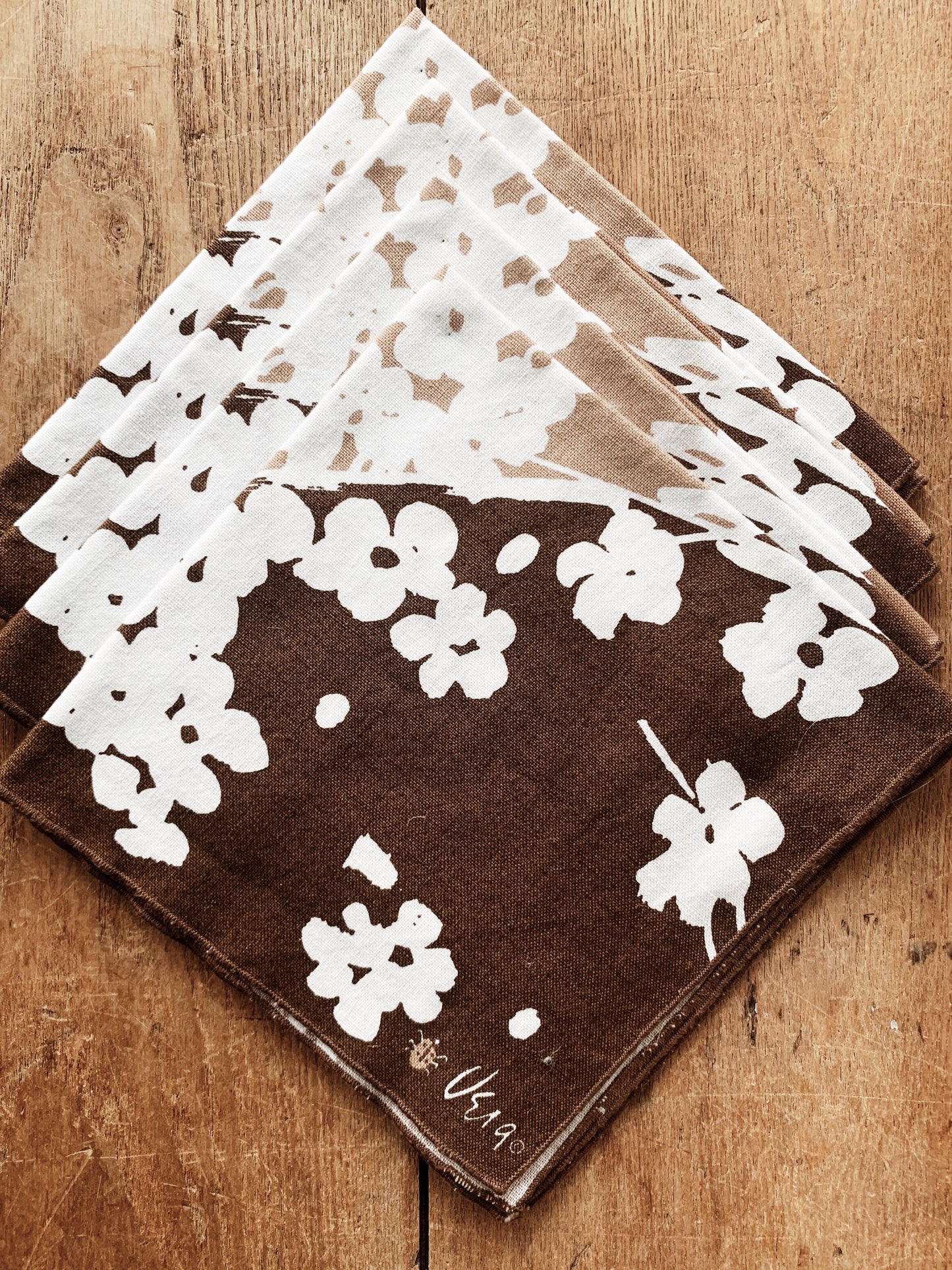 Vintage Vera Cotton Tablecloth and napkin Set Napkins Set of Four