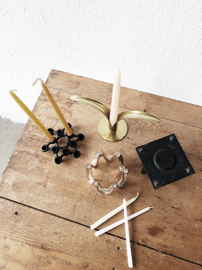 Vintage Iron Mid Century Candle Holder