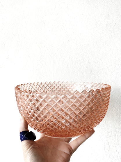 1930’s Blush Depression Glass Flower Bowl