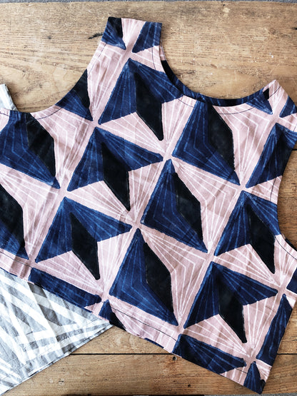 Block Printed Crop Top