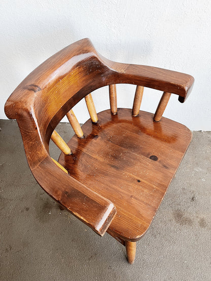 Set 6 Vintage Chunky Captains Chairs