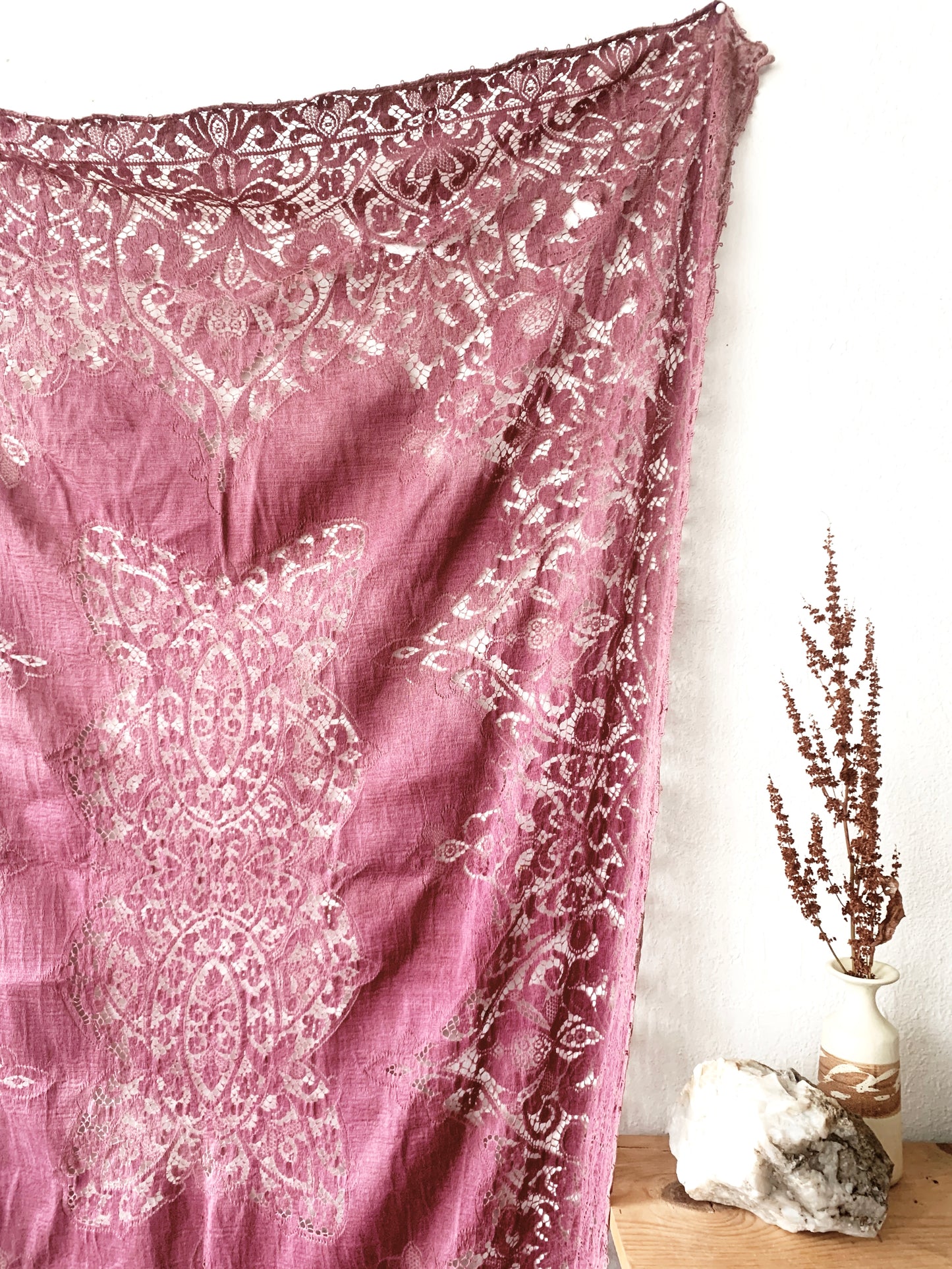 Vintage Lace Tablecloth or Curtain