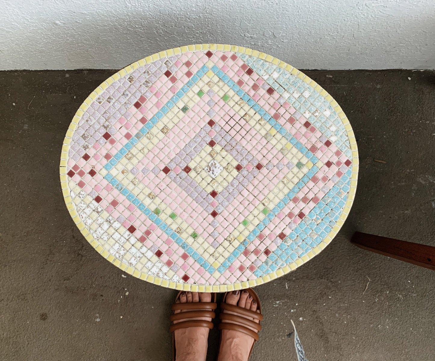 Mid Century Mosaic Tile Table