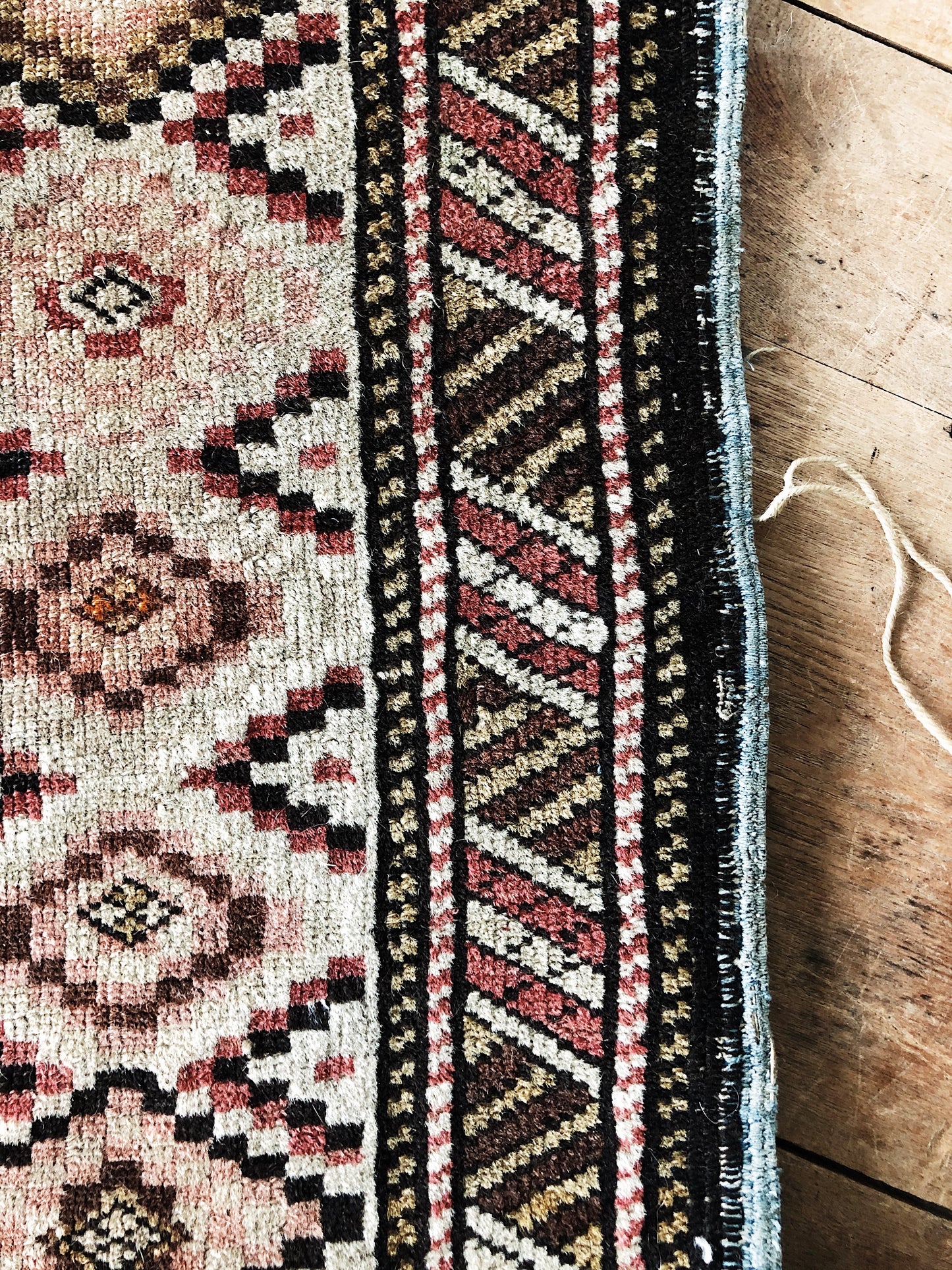 Vintage Turkish Wool Tribal Rug