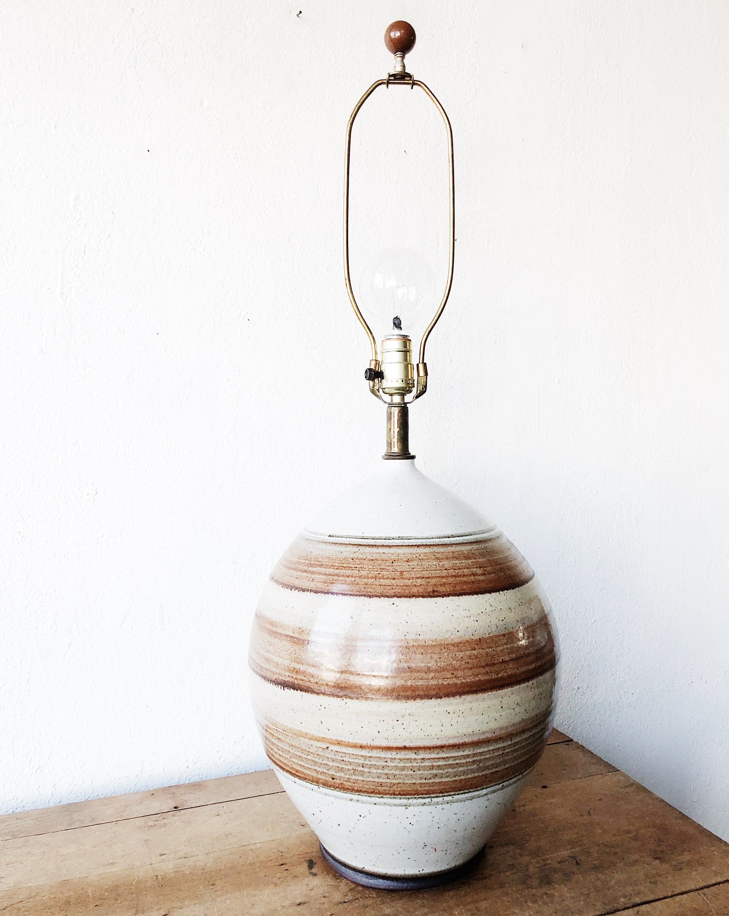 Vintage Handmade Pottery Lamp