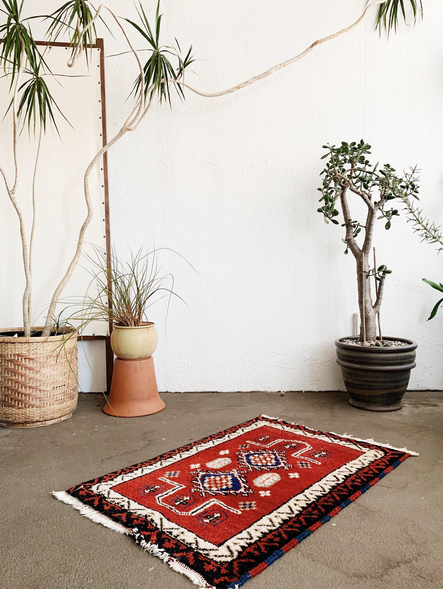 Vintage Plush Wool Hand Knotted Rug