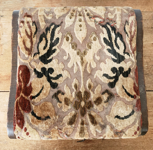 Antique Cut Velvet Stool