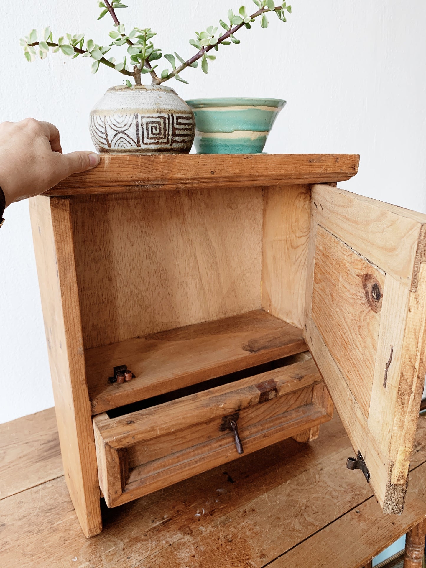 Vintage Mexican Pine Cupboard