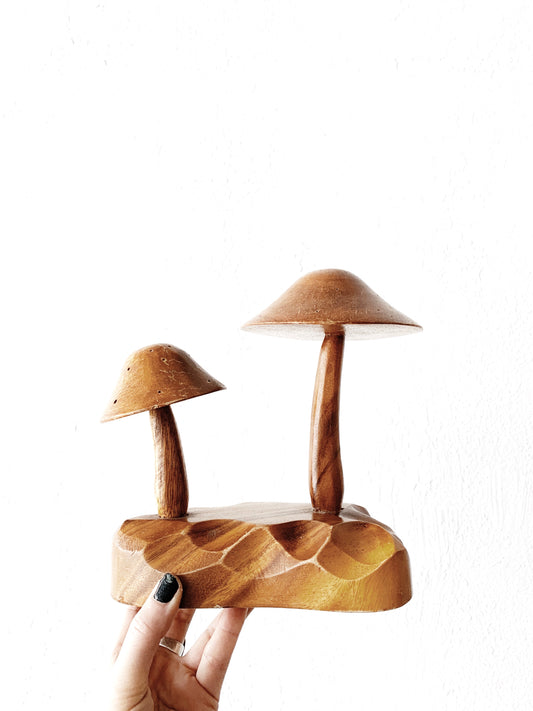 Vintage Wood Mushroom