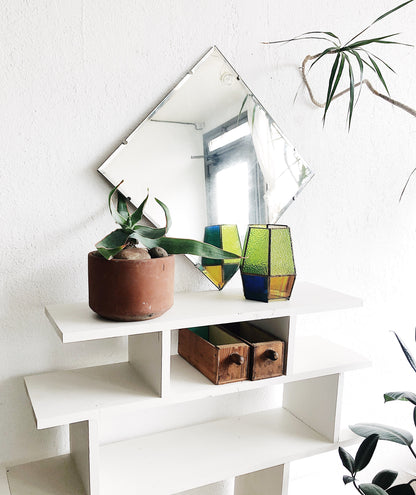 Vintage Industrial Edge Square Mirror